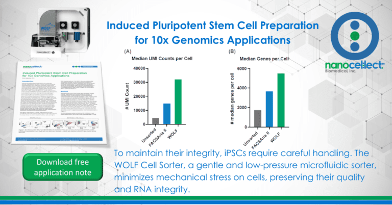Induced Pluripotent Stem Cell Preparation for 10x Genomics Applications