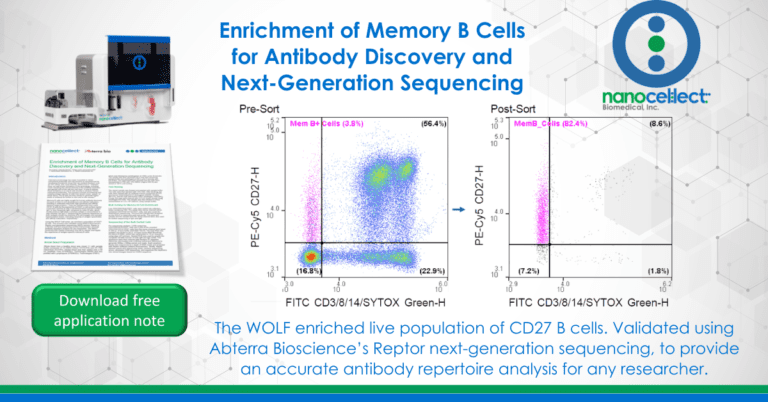 Enrichment Of Memory B Cells For Antibody Discovery & NGS | NanoCellect