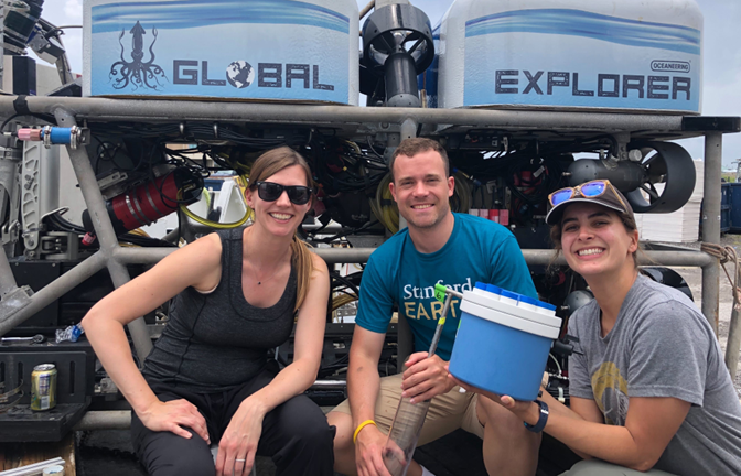 The Dekas Lab with the ROV onboard the ship (R/V Pt Sur) before setting sail from Louisiana.