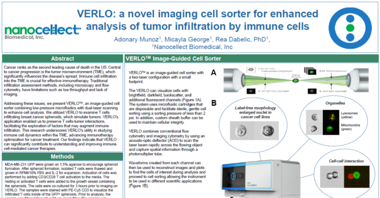 VERLO: A Novel Imaging Cell Sorter for Enhanced Analysis of Tumor Infiltration by Immune Cells
